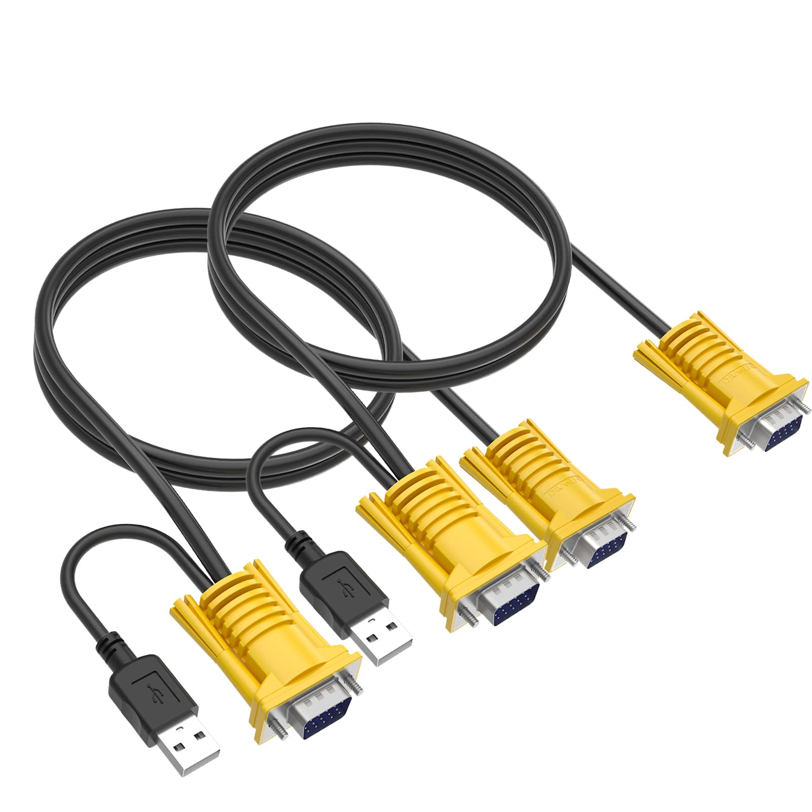 Yinker Vga Kvm Cable 16Ft, Usb Vga 2In1 Kvm Cable For Vga Kvm Switch (2Pack, 5M)
