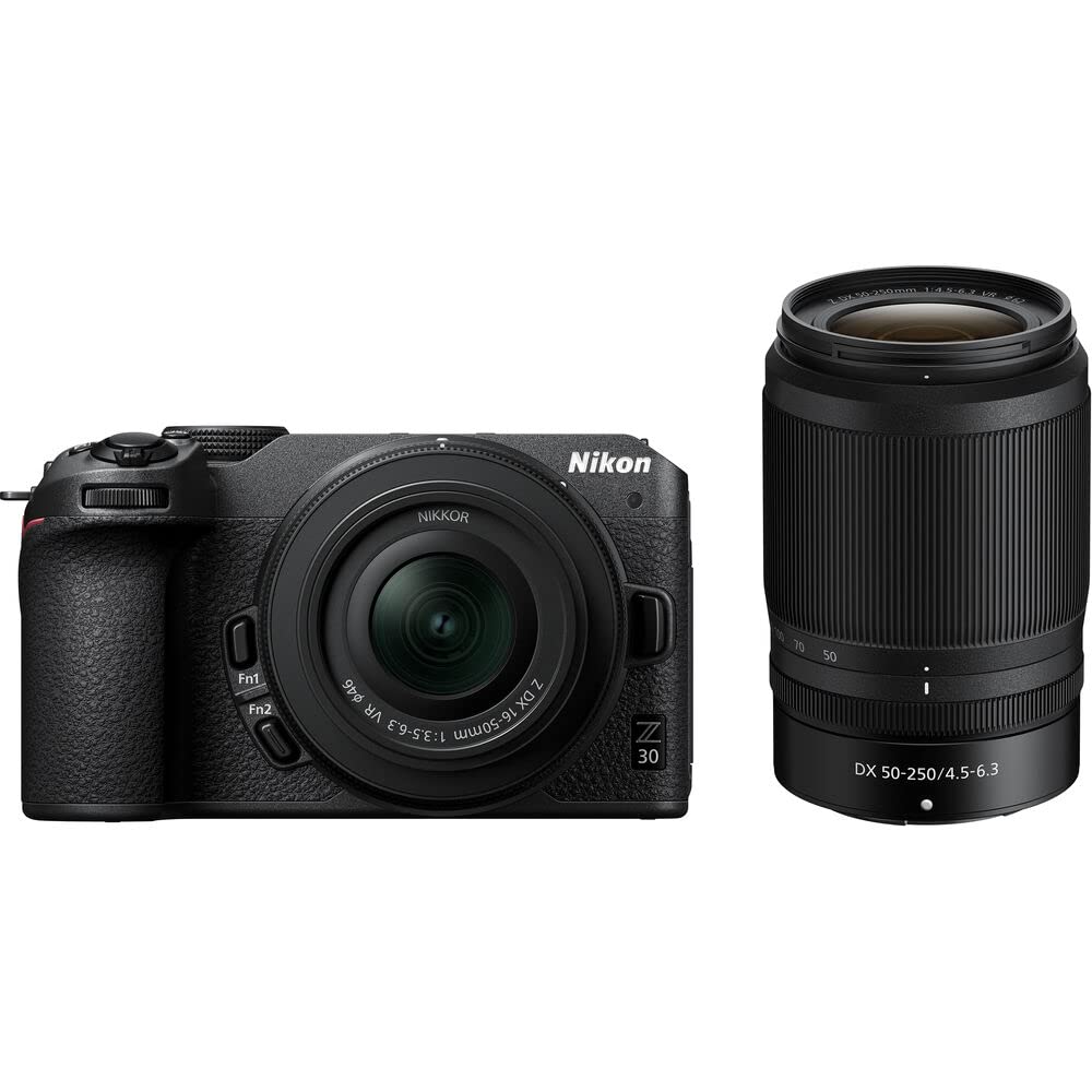 Nikon Z30 Mirrorless Camera With 16-50Mm And 50-250Mm Lenses + Soft Case + Cleaning Kit + Memory Card Wallet + Extreme Pro 64Gb