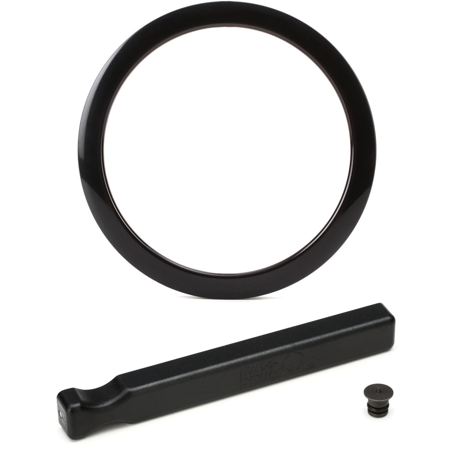 Bass Drum Os Port Hole Ring with Cutter - 5 - Black