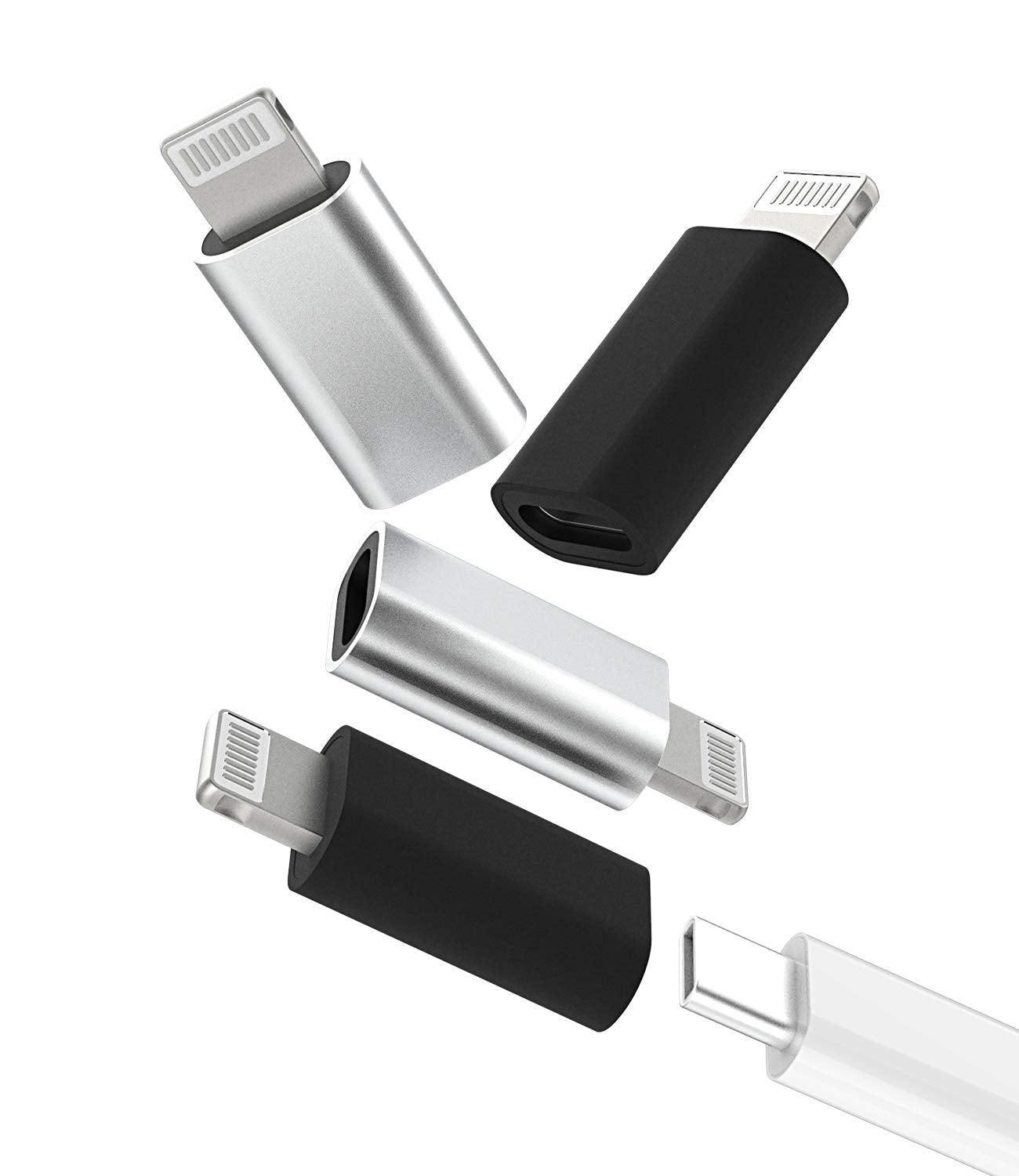 4Pack,Usb C Female To Lightning Male Adapter,Usb C To Lightning Adapter,Lightning To Usb C,Type C Cable Charger Adaptor For Appl