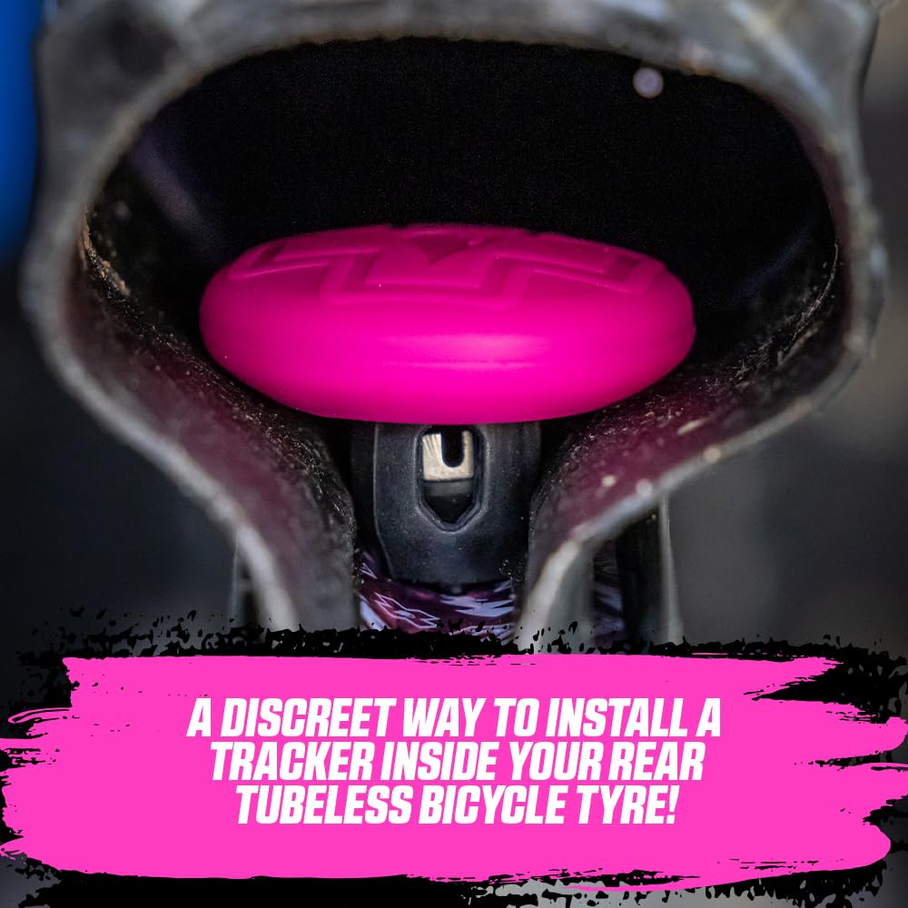 Muc-Off Stealth Tubeless Airtag Holder - Hidden Air Tag Holder For Bike Compatible With Apple Airtag - Anti-Theft Protection Air