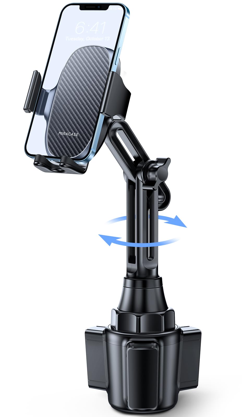 Miracase [2025 Latest Upgraded] Universal Cup Phone Holder For Car, [Rotatable & Adjustable] Long Neck Car Cup Holder Phone Moun