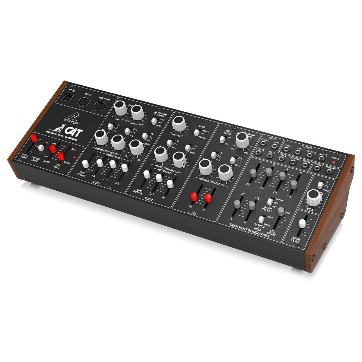Behringer Cat Legendary Paraphonic Analog Synthesizer With Dual Vcos, 4 Mixable Waveforms, External Signal Processor, 16-Voice P