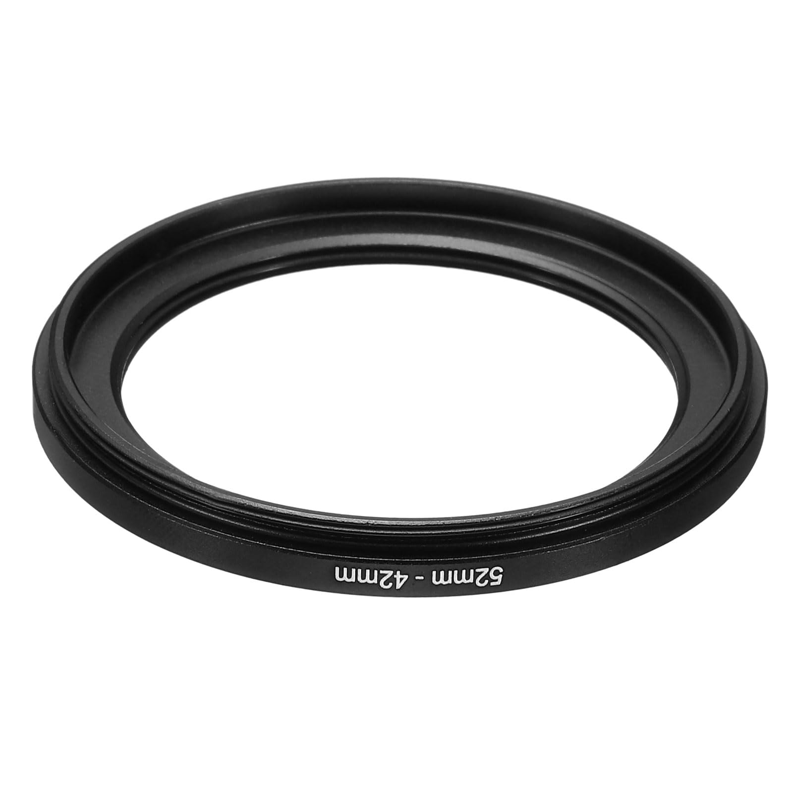 Patikil 52Mm 42Mm Metal Step Down Ring, Camera Lens Filter Adapter Ring Aluminum Filter Adapter Ring For Camera Lenses Hood, Bla