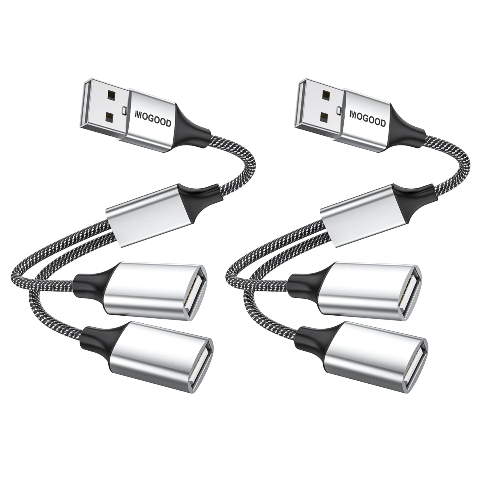 Usb Splitter Cable Mogood Usb Y Splitter Adapter Dual Usb 2.0 Power Cord Extension For Charging/Data Transfer Dual Double Usb Po