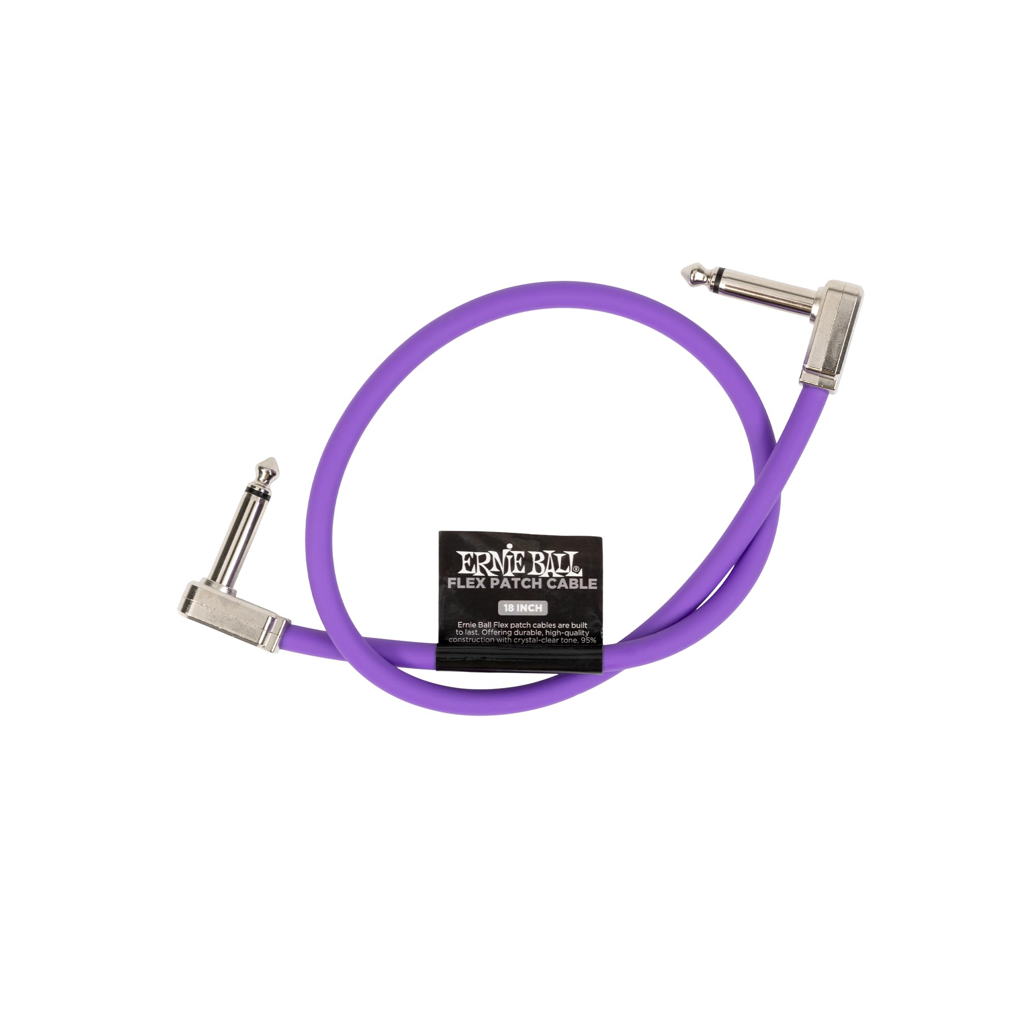 Ernie Ball Flex Patch Cable 18In   Purple   Single