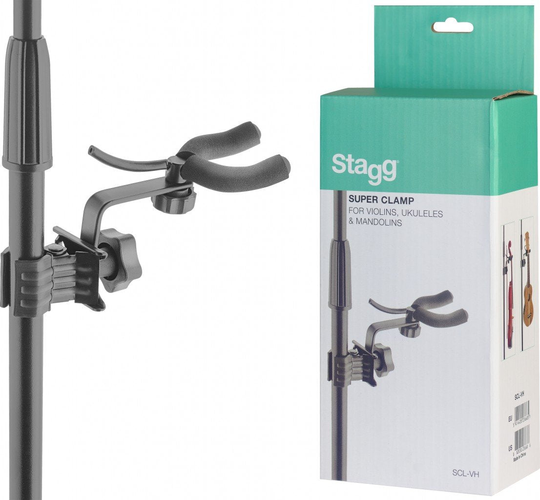 Stagg Scl Vh Adjustable Holder With Clamp For Ukulele, Violin Or Mandolin