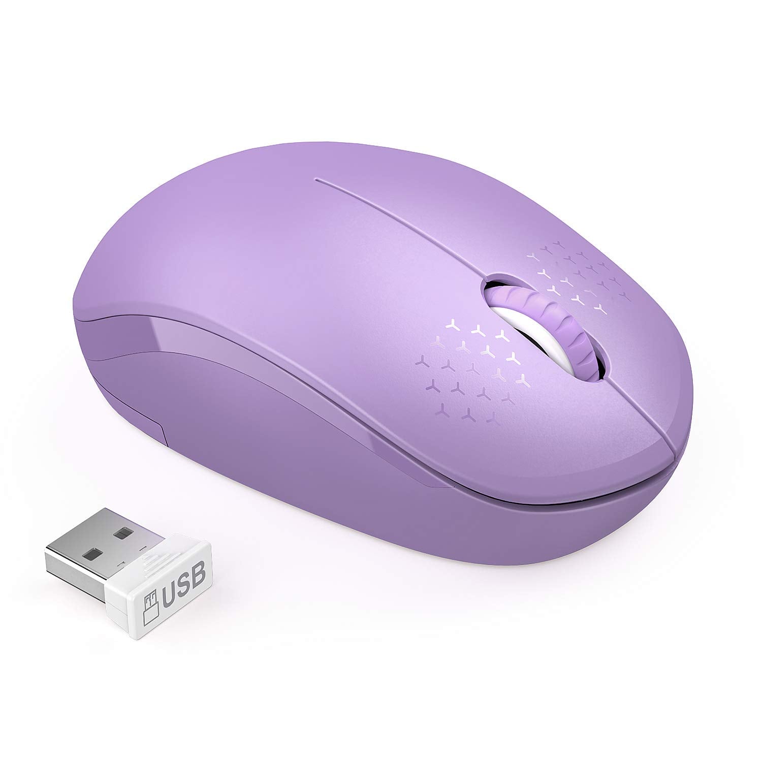 Seenda Wireless Mouse, 2.4G Noiseless Mouse With Usb Receiver Portable Computer Mice Cordless Mouse For Pc, Tablet, Laptop   Pur