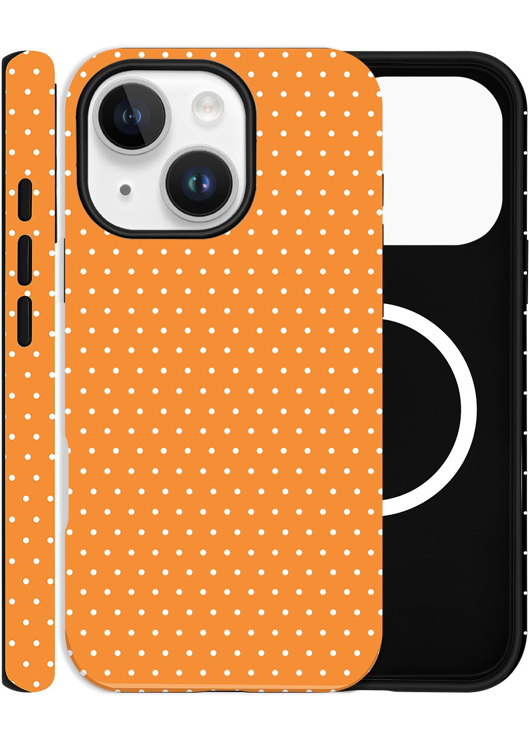 ZOEVEES Magnetic Case for iPhone 14 Plus, Compatible with MagSafe, Aesthetic Polka Dot Cute Design for Women, Hybrid 2-Layer Har