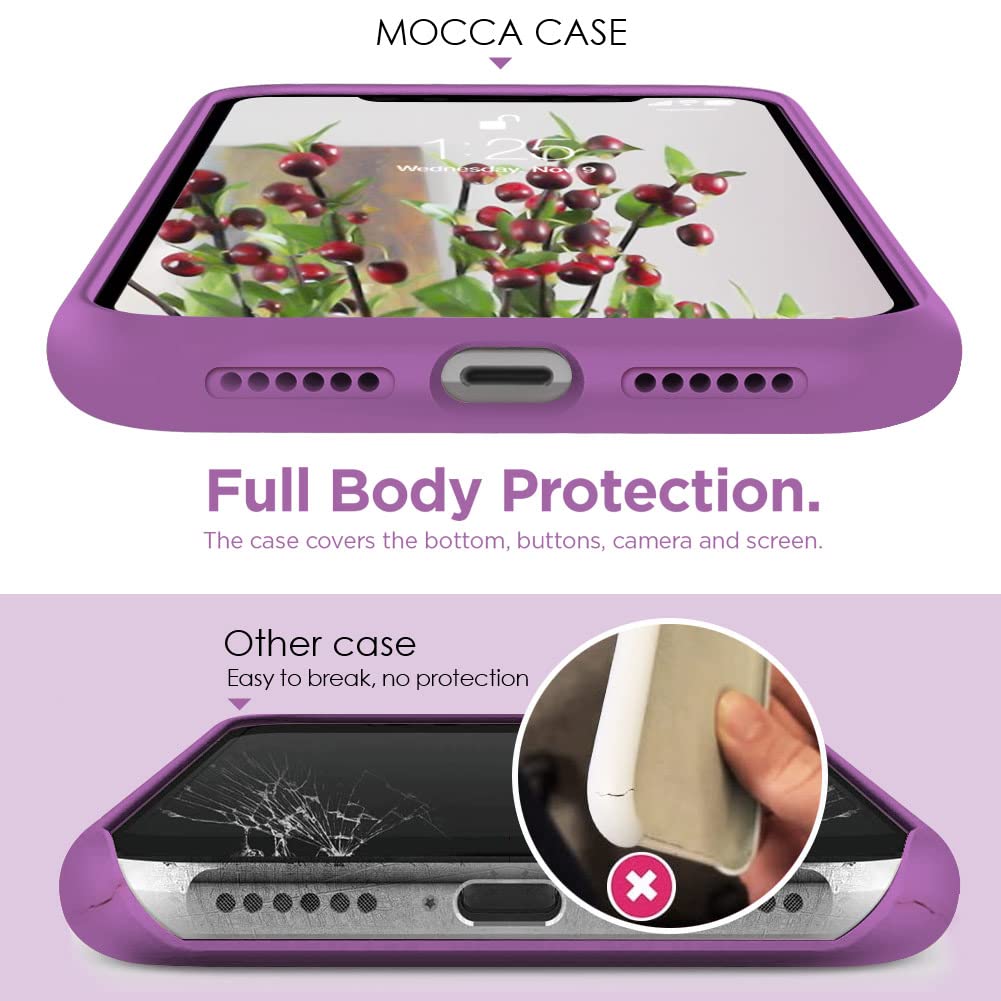 Mocca For Iphone 11 Pro Case With Ring Kickstand | Anti Scratch | Soft Microfiber Lining | Full Body Shockproof Protective Silic