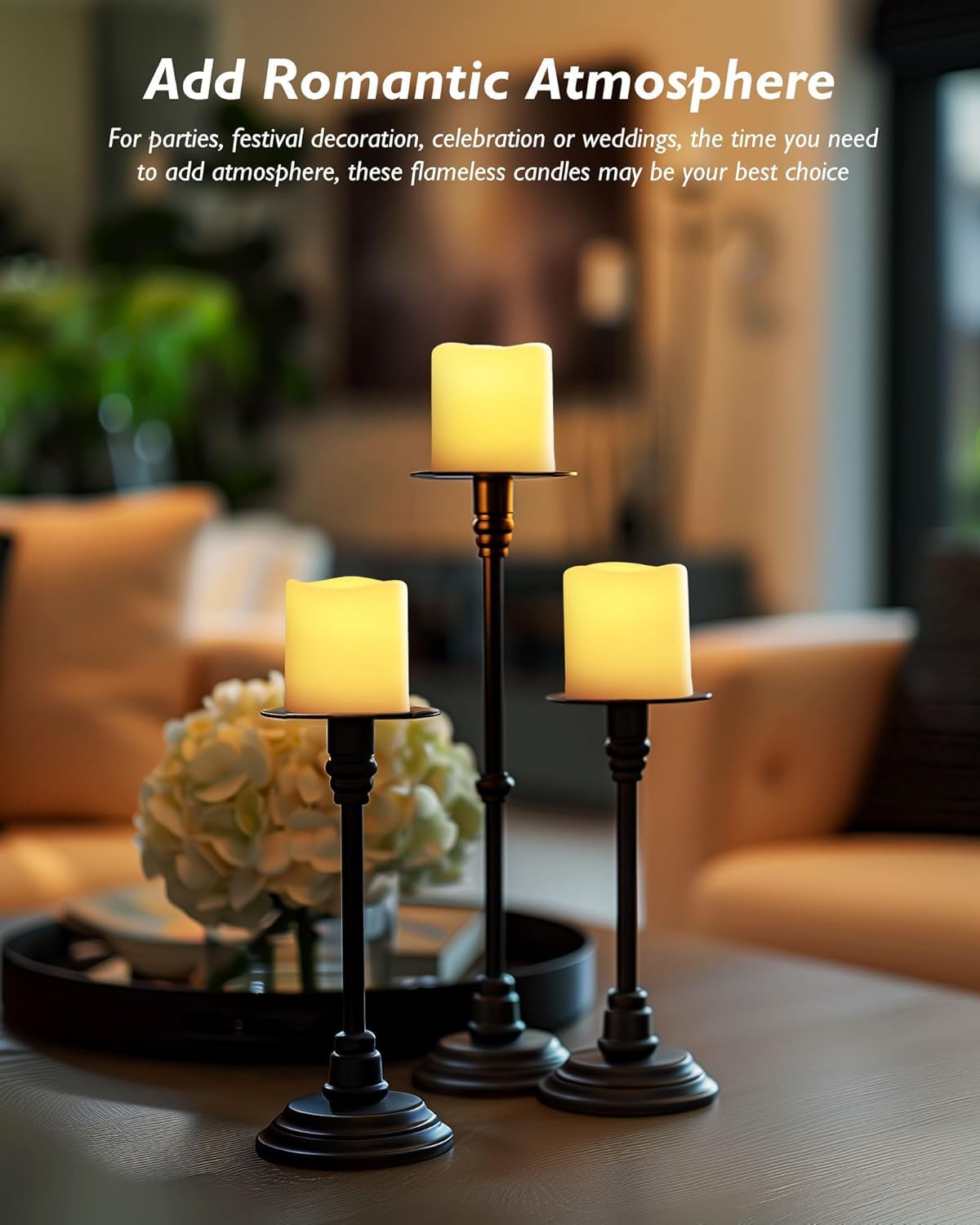 Homemory 400+ Hour Remote Control Candles, 2/4/6/8H Timer Led Votive Candles, 24Pack Battery Operated Tea Lights In Warm White F