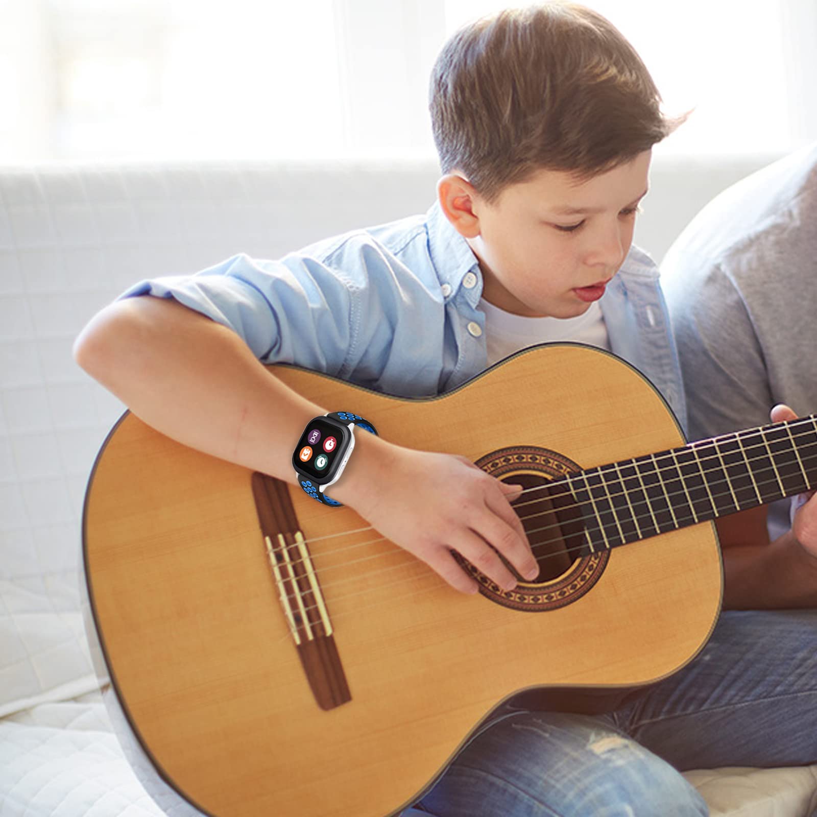 2 Pack Gizmo Watch Band Replacement For Kids, Silicone Sport 20Mm Soft Breathable Smartwatch Band Compatible With Gizmo Watch 2,