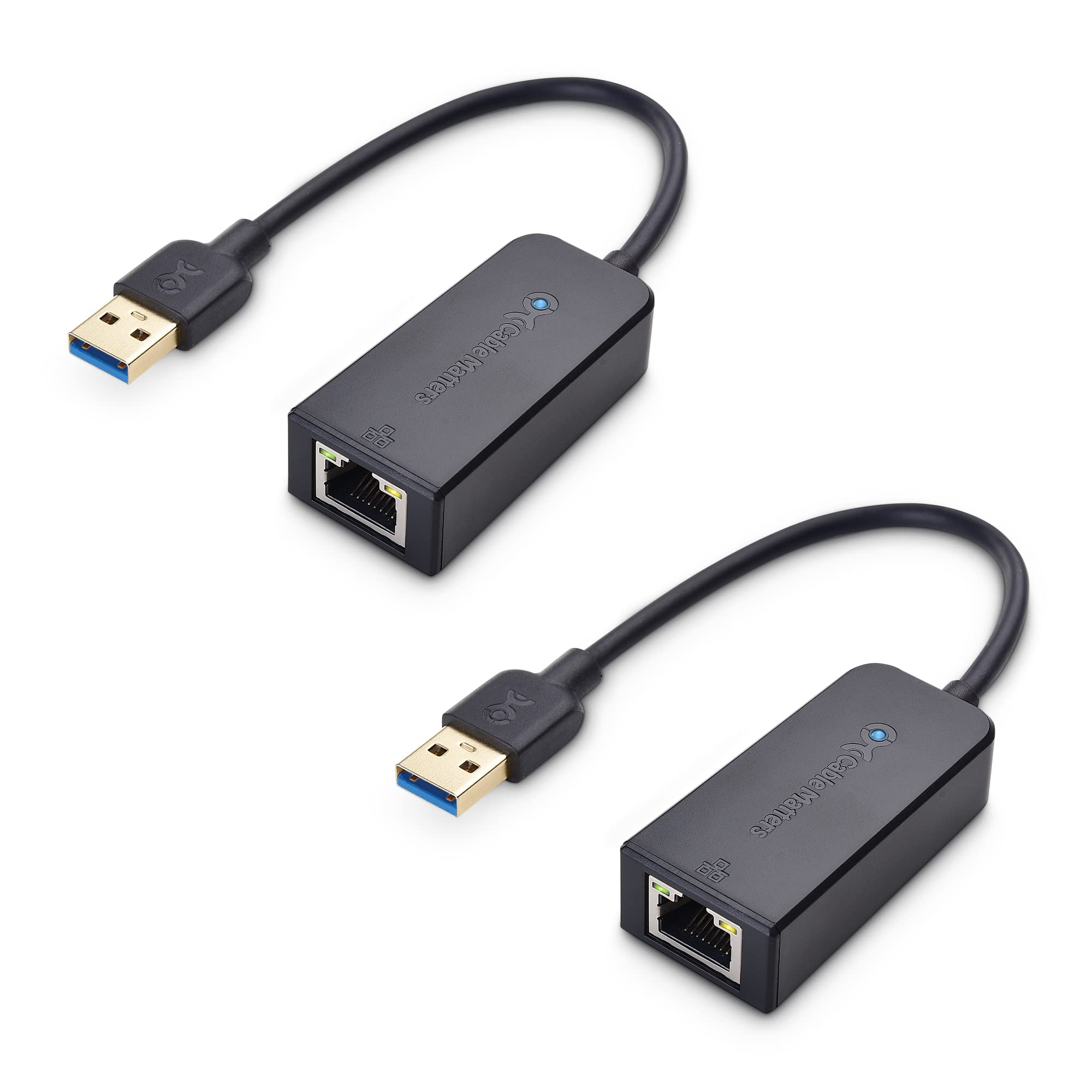 Cable Matters 2 Pack Plug & Play Usb To Ethernet Adapter With Pxe, Mac Address Clone Support (Usb 3.0 To Gigabit Ethernet, Ether