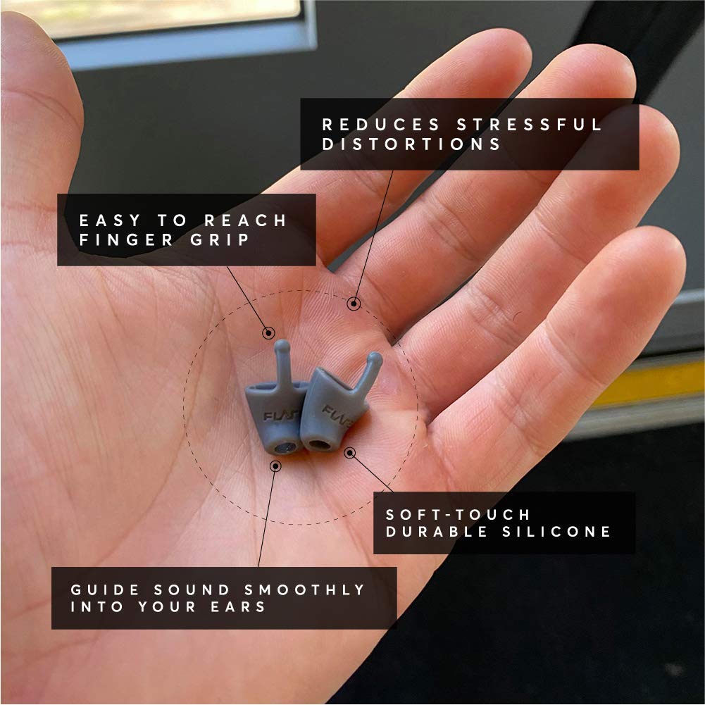 Flare Calmer   Ear Plugs Alternative   Reduce Annoying Noises Without Blocking Sound   Soft Reusable Silicone   Grey