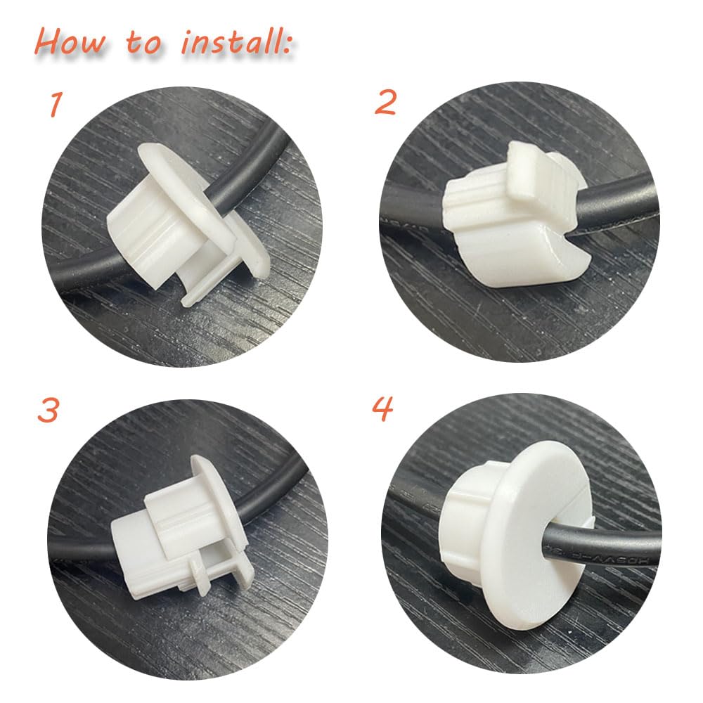 Sactulaz Wall Bushing Grommet For Starlink Dishy Router Ethernet Adapter Cable, Starlink Cable Routing Kit Feed Through For 1 In