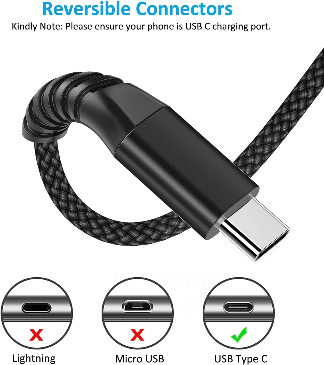 Usb C Cable 10Ft 2Pack Usb A To Type C Charger Cable 3A Fast Charging Phone Cord For Samsung Galaxy S23 S22 S21 S20 A01 A02S A10E A11 A50 A52, Note 20 Ultra S21,Moto G Stylus Power G7 G6 Z4,Lg G7 G8