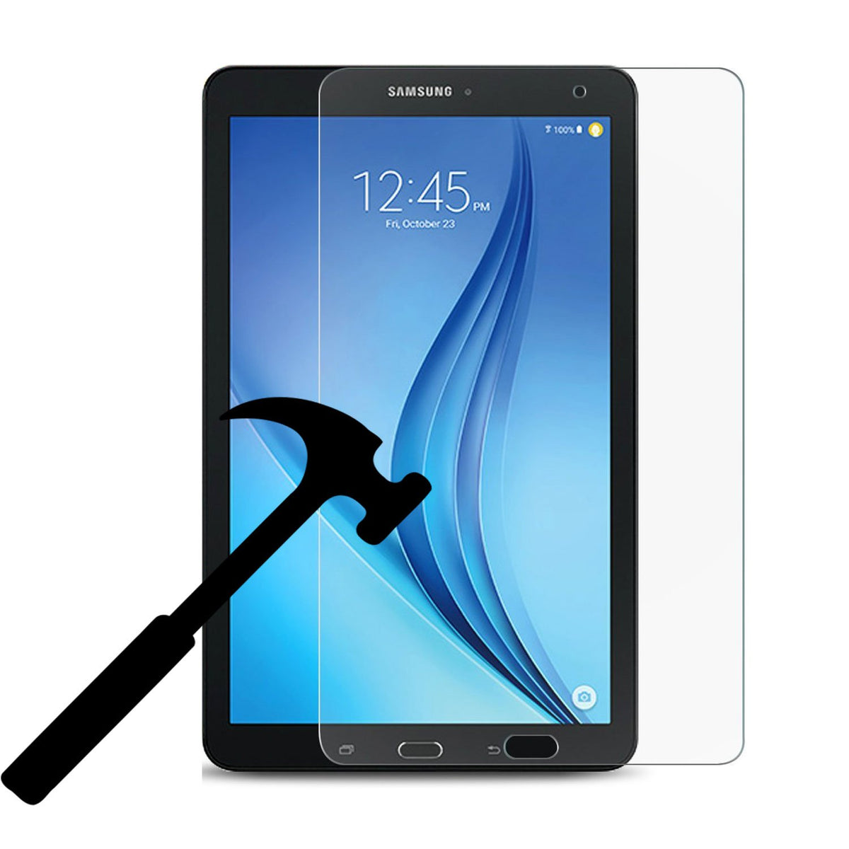 Galaxy Tab E 8.0 Screen Protector, Epicgadget Ultra Hd Crystal Clear Bubble Free Anti Fingerprint Anti Scratch 9H Hardness Tempe