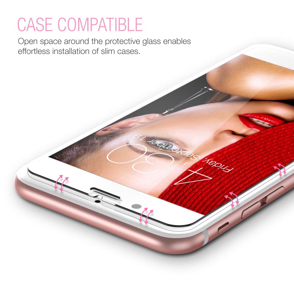 Xclear 3-Pack Tempered Glass Screen Protector Compatible For Iphone 8 Plus, Iphone 7 Plus, Case Friendly Glass Film With Easy In