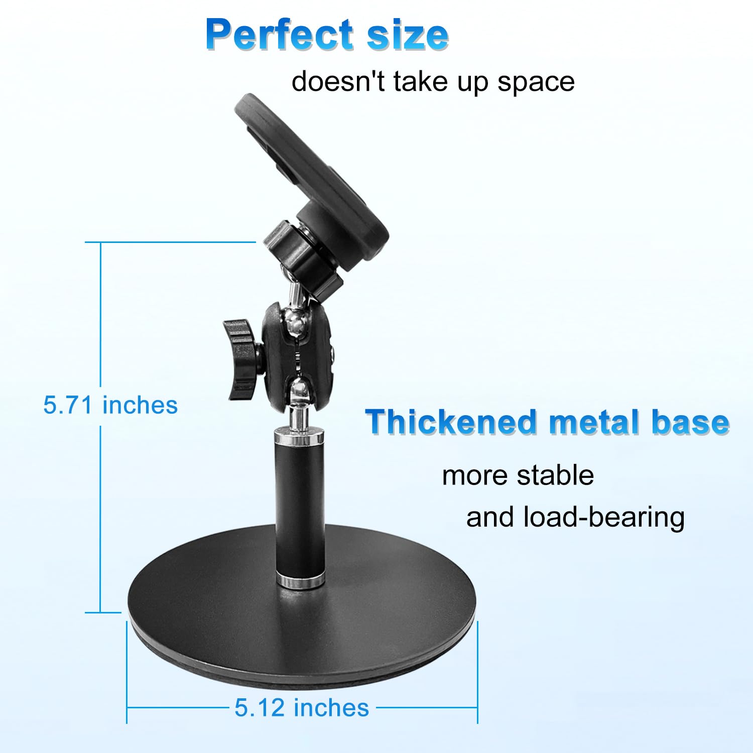 Desk Phone Stand For Pop Socket, Adjustable Desktop Cell Phone Holder Stand Cradle Heavy Duty Phone Mount For Desk, Office, Home