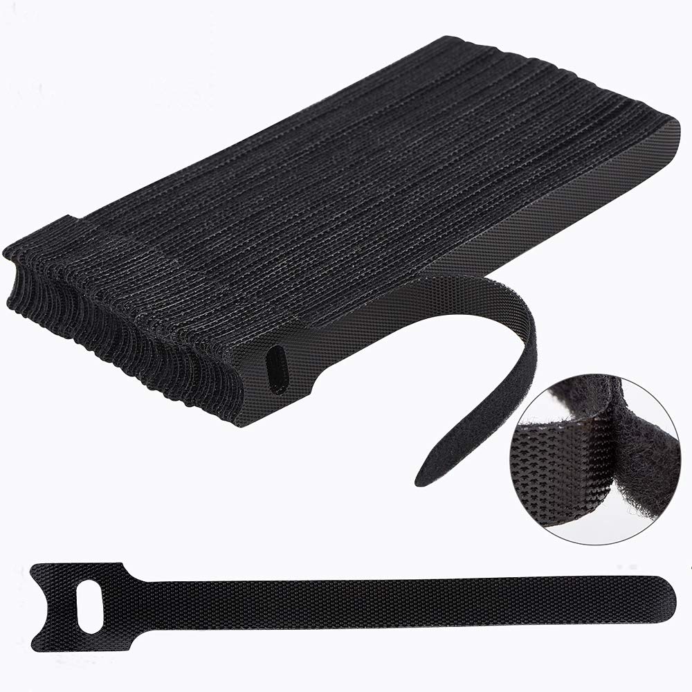 60Pcs 6 Inches Reusable Cable Ties, Newlan Adjustable Cord Straps, Cable Organizer, Cord Wrap And Hook Loop Cords Management   B