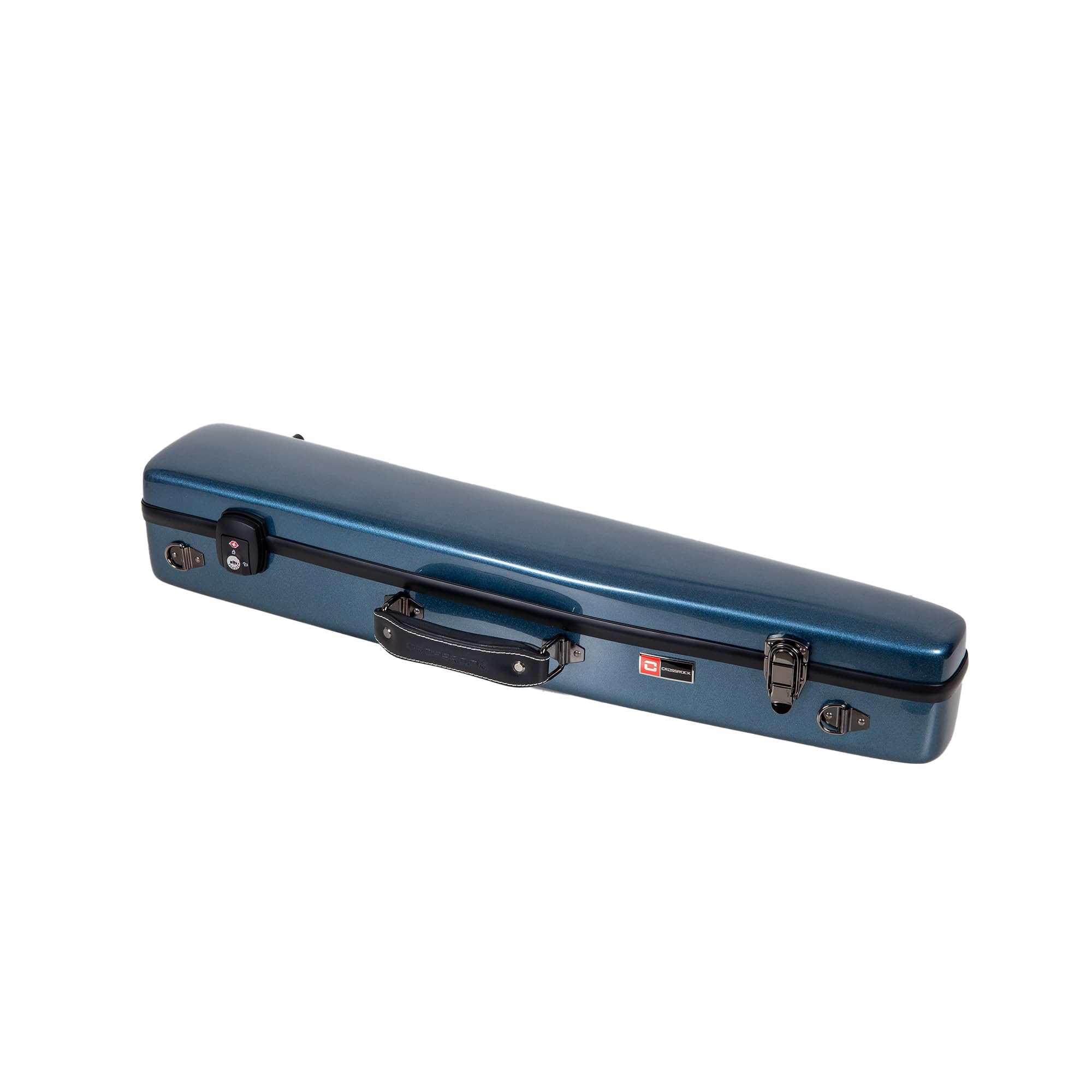 Crossrock Pro Grade Straight Soprano Saxophone Case | Sapphire Blue Gloss, Tsa Lock, Elite Protection, Detachable Backpack Strap