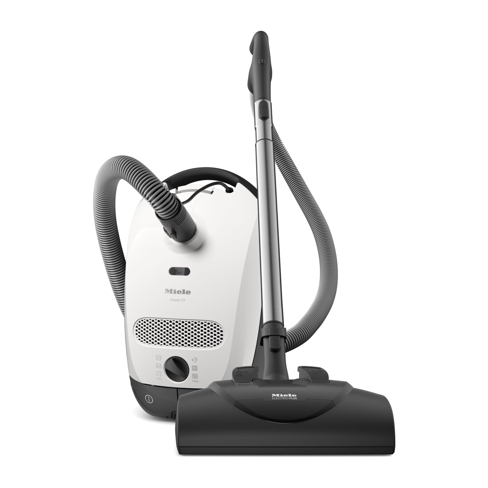 Miele Classic C1 Cat & Dog Bagged Canister Vacuum, Lotus White   Pet Hair, Portable