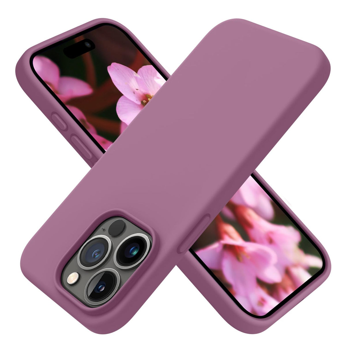 Otofly Compatible With Iphone 15 Pro Max Case, Silicone Shockproof Slim Thin Phone Case For Iphone 15 Pro Max (6.7 Inch), (Lilac