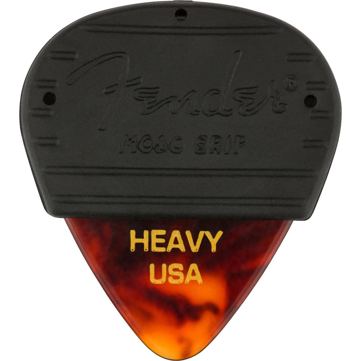 Fender Mojo Grip Guitar Picks 351 Shape, Celluloid, Tortoise Shell, Heavy, 3 Pack