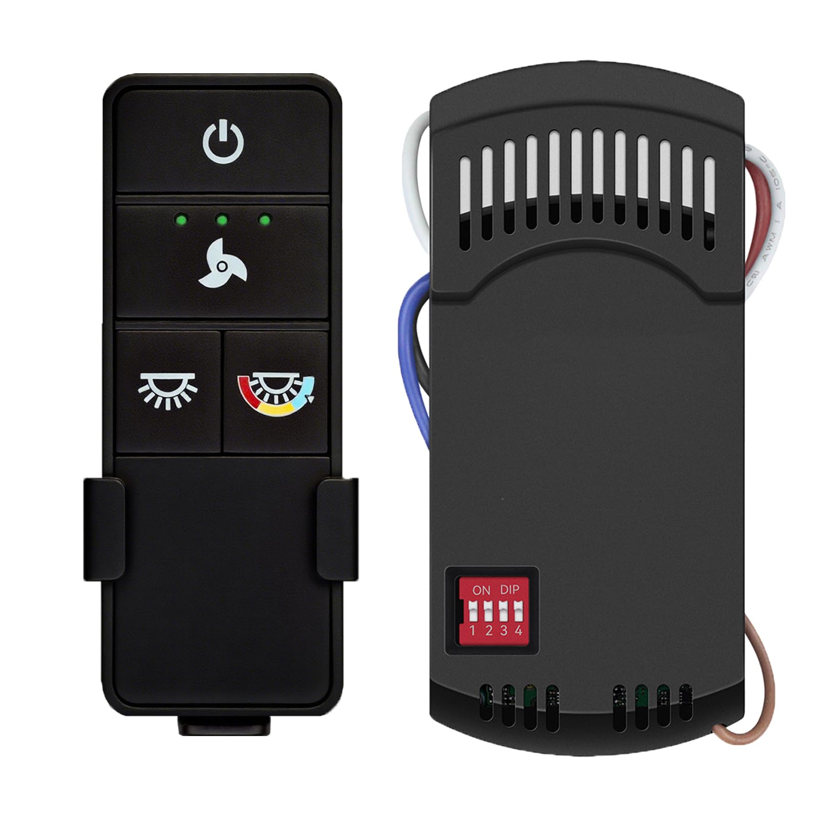 Universal Ceiling Fan Remote Control Kit, TX028C-S Ceiling Fan Remote Control, 3 Speeds & Light Dimmer & Color Temperature Chang