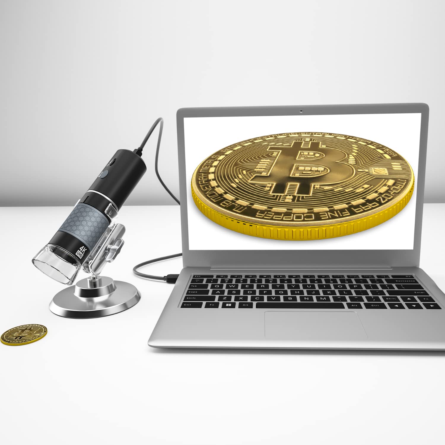 Bysameyee 4K 3840X2160P Wireless Digital Microscope, Handheld Hd Usb Inspection Camera Endoscope 50X 1000X Magnification, Compat