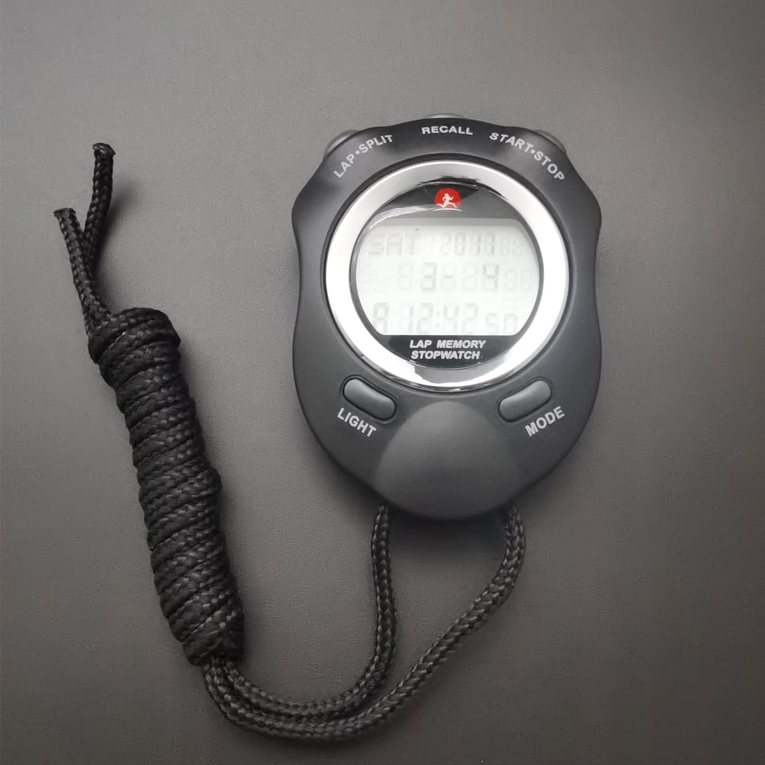 Rolilink Stopwatch, Stop Watch For Sports Stopwatch With Backlight 10 Lap Waterproof Stopwatches Timer For Sports And Competitio