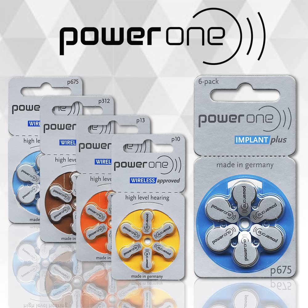 Power One Cochlear Implant 675 Batteries! 5, 60 Packs, Total 300 Batteries