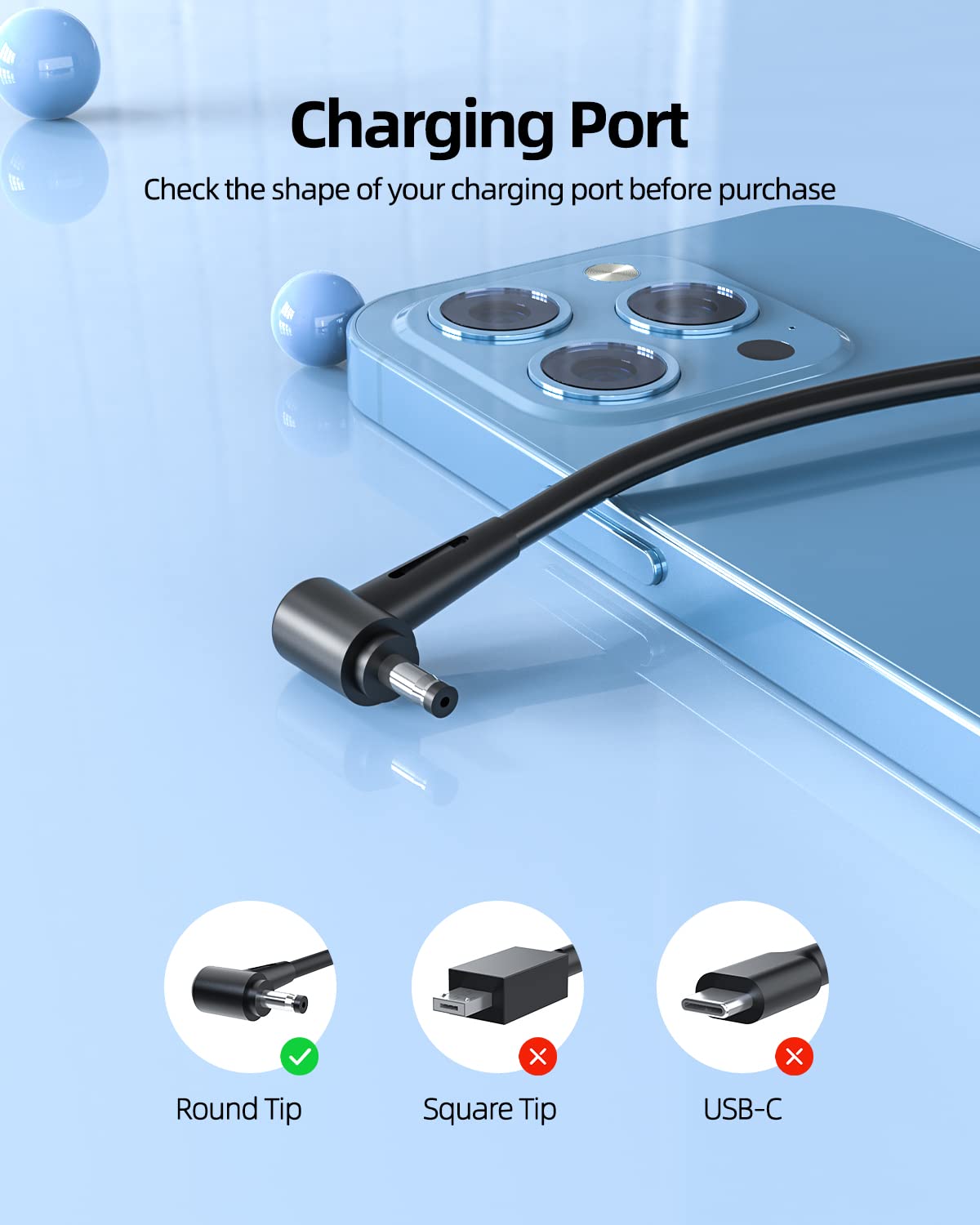 65W Ac Charger Fit For Asus Zenbook 14 Ux433Fn Ux433Fa Ux433F Ux433 Ux433Flc Ux433Fl Ux433Fac Ux434Fl Ux434F Ux434Flc Ux434Fac Ux434Fa Ux434Fq Ux434 Laptop Power Supply Adapter Cord