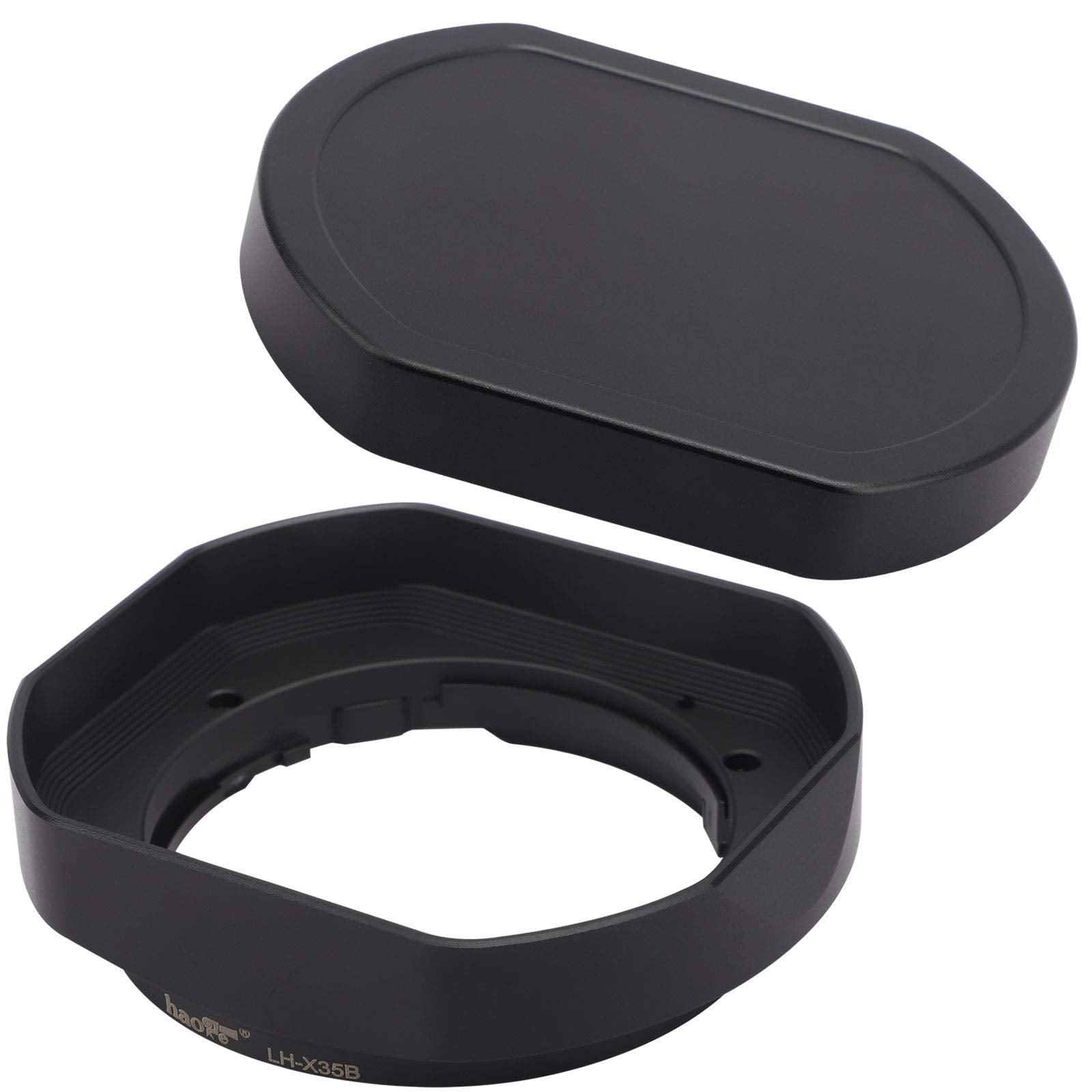 Haoge Lh X35B Metal Square Bayonet Lens Hood For Fujinon Xf35Mmf2 R Wr Xf23Mmf2 R Wr Xc 35Mm F2 (Xc35Mmf2), Fuji 35Mm F2 Hood, 2