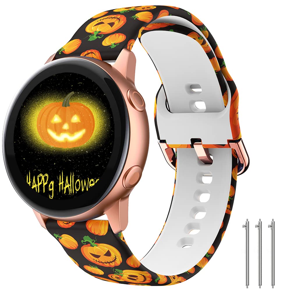 Toolaik Floral Bands Compatible With Samsung Active 2 Watch Band 40Mm /44Mm,Active Watch Band 40Mm, 20Mm Silicone Watch Bands Fo