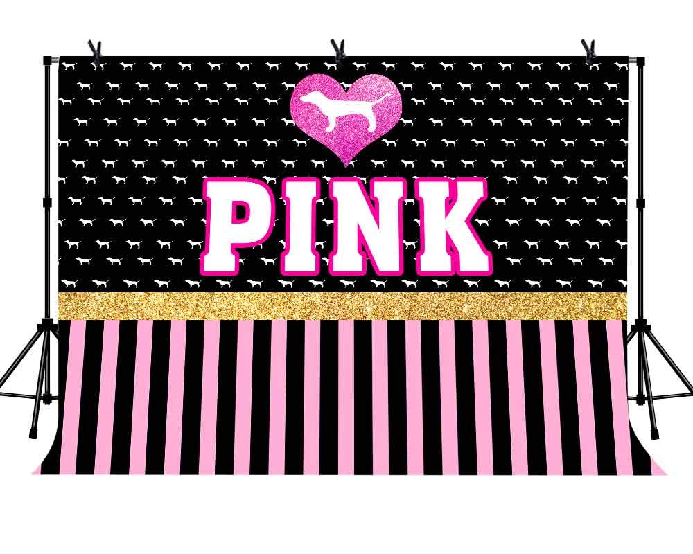Lylycty 7X5Ft Pink Backdrop Girl Princess Sweet 16Th Birthday Party Supplies Stripe Photography Background For Prom Party Cake T