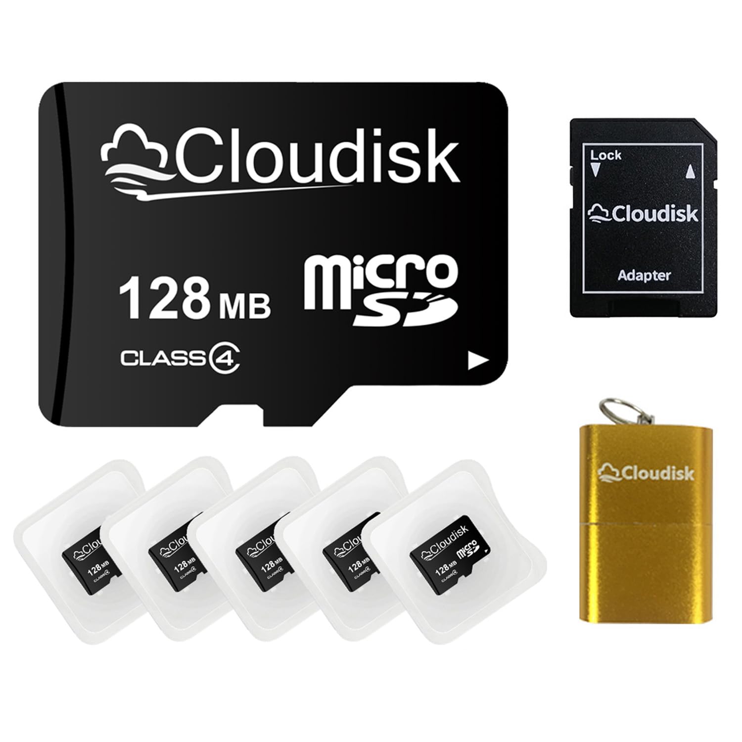 Cloudisk Pack Of 5 Micro Sd Card 64Gb Flash Memory Card Micro Sdxc C10 A2 U3 With Sd Adapter, Card Reader (64 Gb)