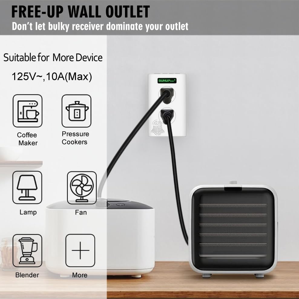 Wireless Doorbell,Door Bell Kit With Extra Outlets & Nightlight,1400Ft Range,Doorbell Signal Extender,Ip65 Waterproof,Do Not Dis