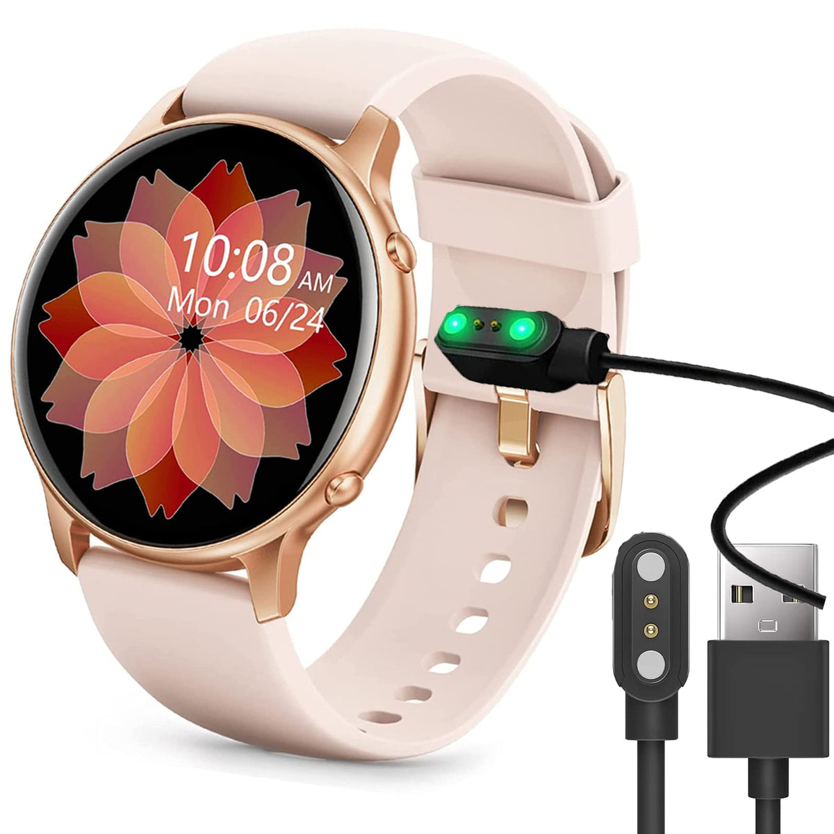 Compatible With Stiive Smartwatch Lcw01 Charger, Magnetic Usb Replacement Charger Compatible With Stiive 1.28 Smartwatch/Lovtutu