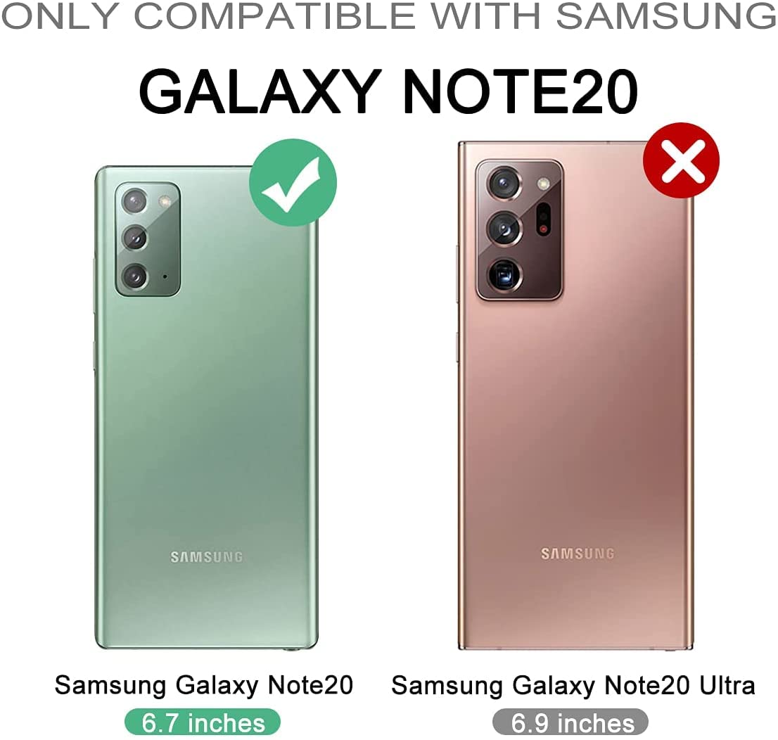 Dexnor For Samsung Galaxy Note 20 5G Case, [Built In Screen Protector And Kickstand] Heavy Duty Military Grade Protection Shockp