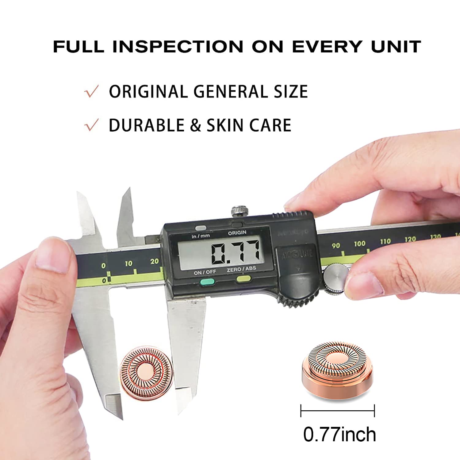 Tuokiy Flawless Finishing Touch Facial Hair Remover Tool For Women   6 Replacement Heads, As Seen On Tv