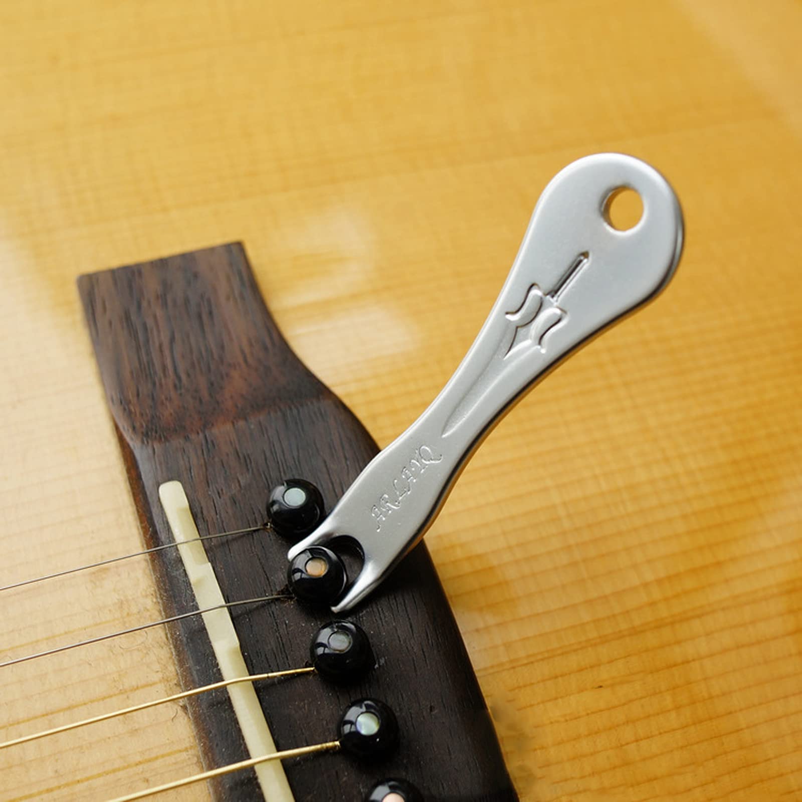 Zittop Acoustic Guitar Bridge Pins Puller Peg Remover - Strings Change - Multifunction Guitar Peg Puller Bridge Pin Remover Extr