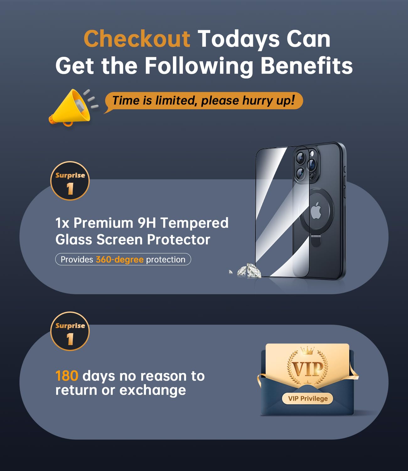 Jueshituo For Iphone 15 Pro Case With Magnetic Stand [Full Camera Protection] [Compatible With Magsafe] Mil Grade Shockproof Sli