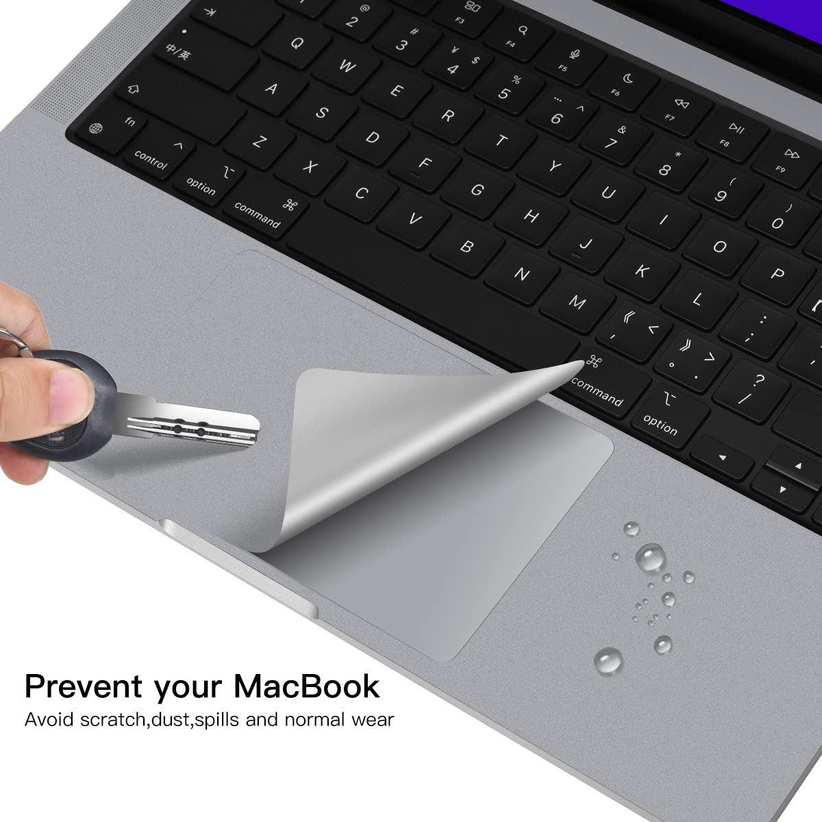 Casebuy Palm Rest Protector Vinyl Skin Stickers(3 In 1) For 2023 2022 2021 Macbook Pro 14 Inch M3 M2 M1 Pro/Max A2442 A2779 A291