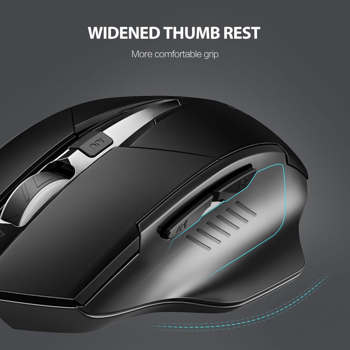 Inphic Wireless Mouse 700Mah Large Ergonomic Rechargeable 2.4G Optical ...