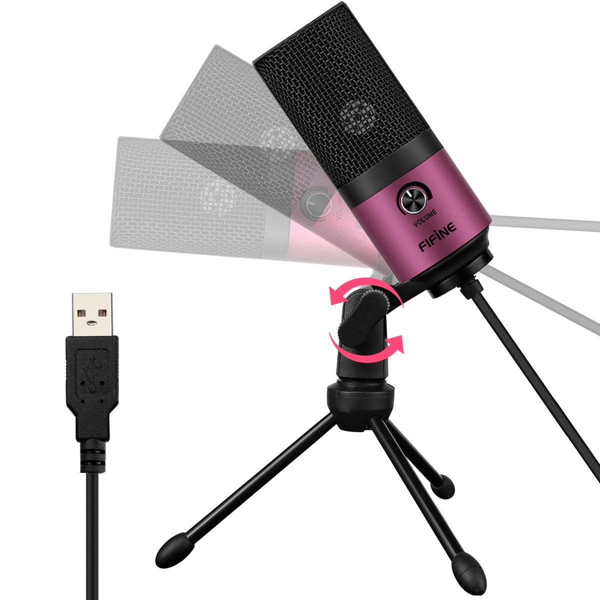 Fifine Usb Podcast Condenser Microphone Recording On Laptop, No Need Sound Card Interface And Phantom Power K669