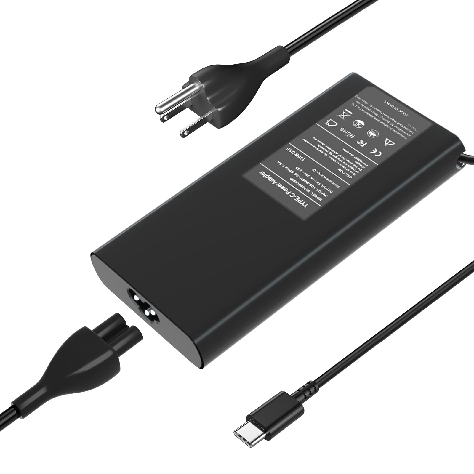 130W 90W Usb C Type C Laptop Charger Ac Adapte For Dell Xps 15 17 7050 9500 9510 9560 9570 9700 7459; Precision 3550 3560 3561 5