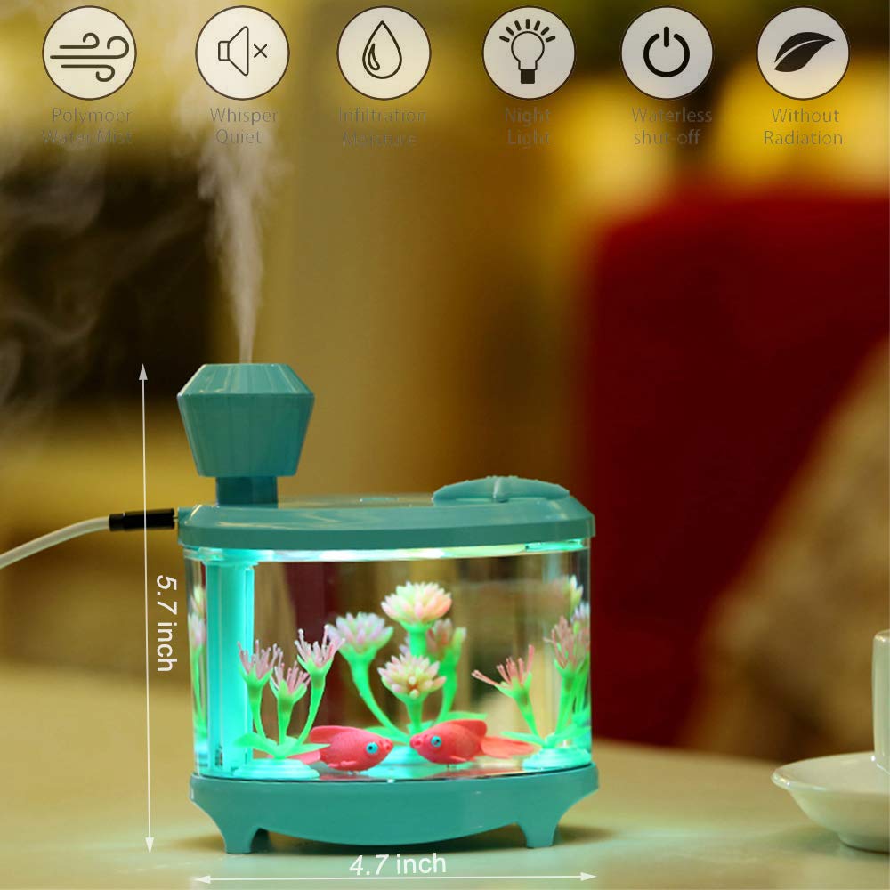 Acebon Portable Mini Humidifier, 460Ml Cool Mist Small Humidifier, Usb Quiet Operation Desktop Humidifiers For Baby Bedroom Trav