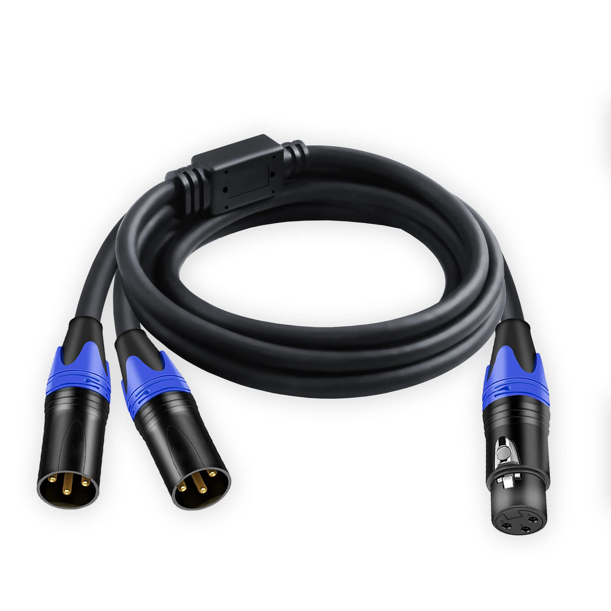 Seefeful (5Ft) Xlr Splitter Cable, 1 Xlr Female To 2 Xlr Male Patch Y Cable Balanced Microphone Splitter Cord Audio Adaptor