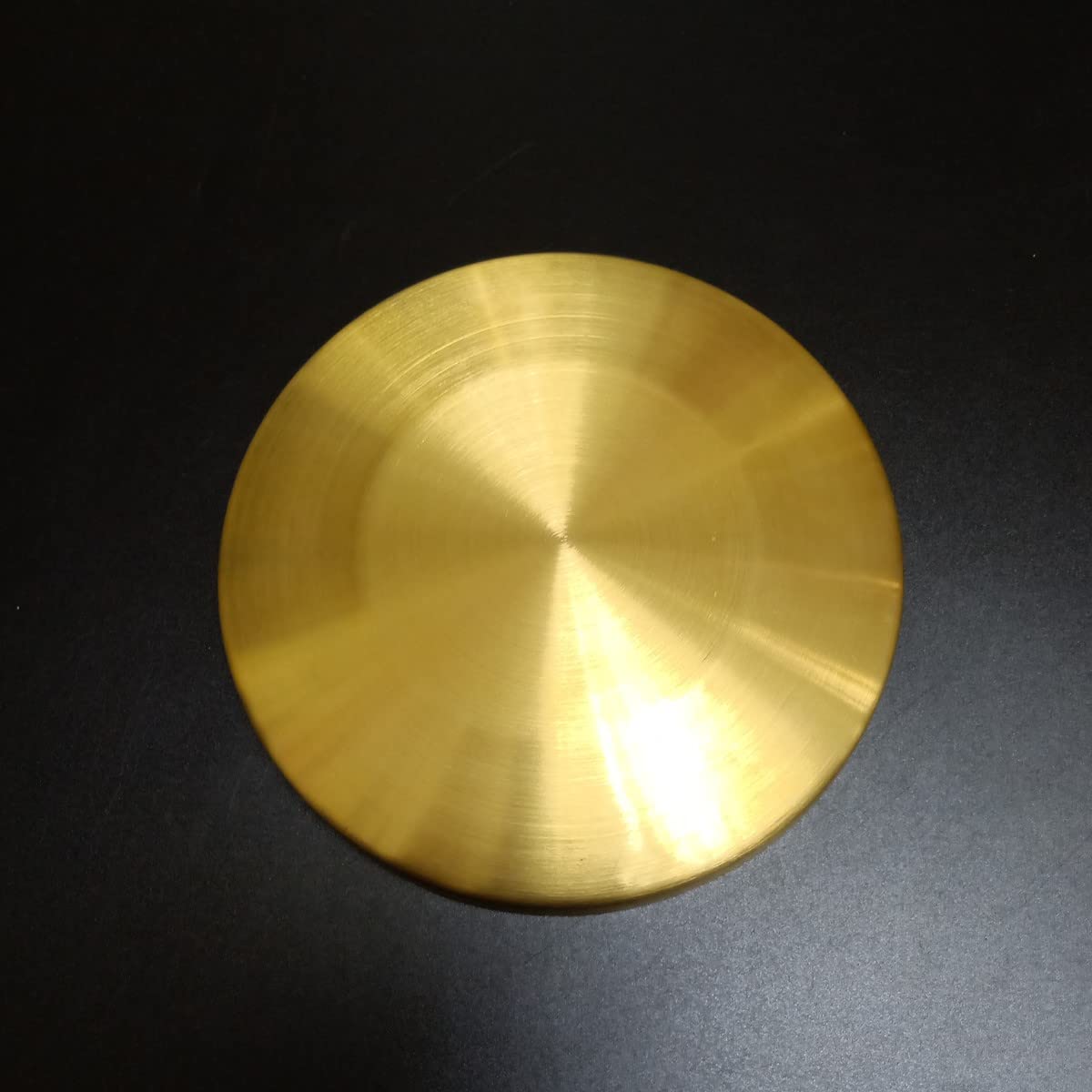 Loonelo Brass Instruments 5.9 Inch Gong   Handcrafted Mini Gong With Wooden Mallet And Red Hanging Cord, Safe And Fun Musical In